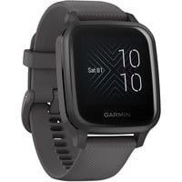 Garmin Venu Sq, Smartwatch dunkelgrau, Schieferfarbenes Silikonarmband