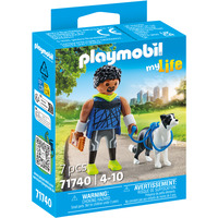 PLAYMOBIL 71740 My Life Jogger mit Border Collie, Konstruktionsspielzeug 