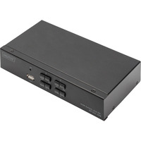 Digitus KVM Switch DispalyPort 4x1, KVM-Switch schwarz