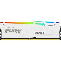 Kingston FURY DIMM 16 GB DDR5-5200 , Arbeitsspeicher weiß, KF552C36BWEA-16, FURY Beast RGB, INTEL XMP, AMD EXPO