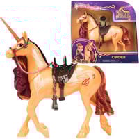 Spin Master Unicorn Academy - Einhorn Cinder, Spielfigur 28 cm groß, mit echter Mähne und Schweif, abnehmbarem Zaumzeug, Sattel und Bürste