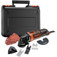 BLACK+DECKER Multifunktions-Werkzeug MT300KA orange/schwarz, Koffer, 300 Watt, 12-tlg. Zubehörset