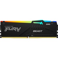 Kingston FURY DIMM 32 GB DDR5-5200 , Arbeitsspeicher schwarz, KF552C40BBA-32, FURY Beast RGB, INTEL XMP