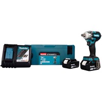 Makita Akku-Schlagschrauber DTW300RTJ, 18Volt blau/schwarz, 2x Li-Ion-Akku 5Ah, im MAKPAC Gr.2