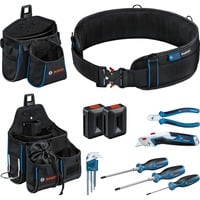 Bosch Professional Werkzeuggürtel und Handwerkzeug-Set Professional schwarz, ProClick System, inkl. 14-teiliges Werkzeug-Set