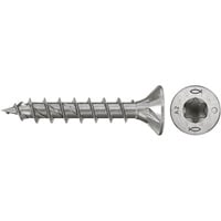 fischer Spanplattenschraube PowerFast II 4,0x35 Senkkopf TX 200 Stück, mit Vollgewinde, Edelstahl A2