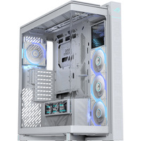 ASUS ROG Cronox GR801 CURVE TG ARGB White Edition, Tower-Gehäuse weiß, Panorama-Glas Design