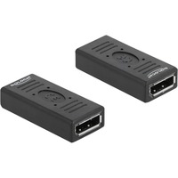 DeLOCK DisplayPort 1.2 Adapter Buchse > Buchse Gender Changer schwarz, mit Pin 20