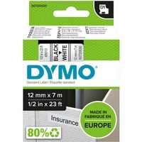 Dymo D1 ORIGINAL Schriftband, schwarz auf weiß, 12mm x 7m S0720530  