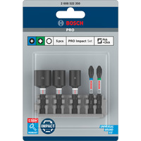 Bosch PRO Impact Bit-Satz, 1/4", PH, PZ, Sechskant, 5-teilig mit Pick and Click-Inlay
