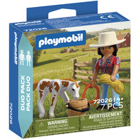 PLAYMOBIL 72026 DuoPack Reiterin mit Fohlen, Konstruktionsspielzeug 