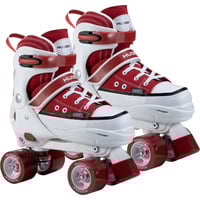 HUDORA Roller Skates Gr. 28-31, Rollschuhe rot/weiß, Sneaker-Look