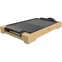 Cecotec Tischgrill Tasty&Grill 2000 Bamboo Black, Elektro-Grillplatte holz, 2.000 Watt