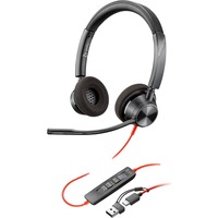 HP Poly Blackwire 3320M USB-C Stereo-Headset +USB-C/A-Adapter schwarz, für Microsoft Teams zertifiziert