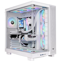 Thermaltake View 380 XL TG ARGB , Tower-Gehäuse weiß, Tempered Glass x 2