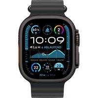 Apple Watch Ultra 2, Smartwatch schwarz, 49 mm, Ocean Armband schwarz, Titangehäuse, Cellular