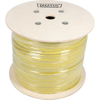 Digitus Professional Cat.7a S/FTP Verlegekabel simplex, B2ca gelb, 1.000 Meter Trommel