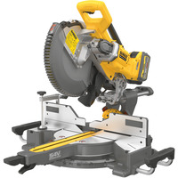 DEWALT XR FLEXVOLT Akku-Paneelsäge DCS781X2, 54Volt, Kapp- und Gehrungssäge gelb/schwarz, Li-Ionen Akku 54Volt 3Ah oder 18Volt 9Ah, 162 Wh