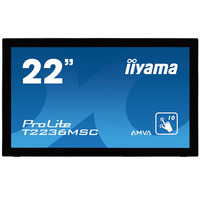 iiyama Prolite T2236MSC Generalüberholt, LED-Monitor 55 cm (21.5 Zoll), schwarz (matt), FullHD, AMVA, Touchscreen, USB-Hub
