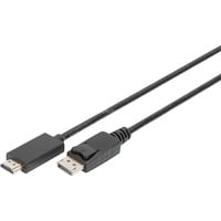 Digitus Adapterkabel DisplayPort > HDMI 4K schwarz, 1 Meter