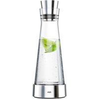 Emsa FLOW Slim Kühlkaraffe aus Glas, Kanne transparent/edelstahl, mit Kühlstation