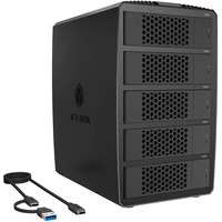 ICY BOX Heart RAID 3705 IB-RD3705-CU3, RAID-Gehäuse schwarz, 5-Bay RAID-System