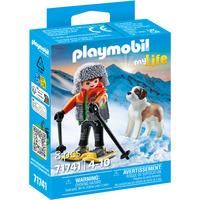 PLAYMOBIL 71741 My Life Wanderer mit Bernhardiner, Konstruktionsspielzeug 
