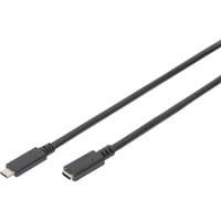 Digitus USB 2.0 Verlängerungskabel, USB-C Stecker > USB-C Buchse schwarz, 1,5 Meter, PD 60 Watt
