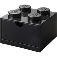 Room Copenhagen LEGO Schreibtischschublade 4 , Aufbewahrungsbox schwarz, Noppen
