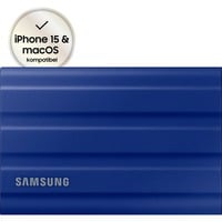 Samsung Portable SSD T7 Shield 2 TB, Externe SSD blau, USB-C 3.2 Gen 2 (10 Gbit/s), extern