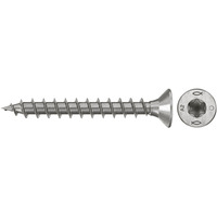 fischer Spanplattenschraube PowerFast II 3,0x35 Senkkopf TX 200 Stück, mit Vollgewinde, Edelstahl A2