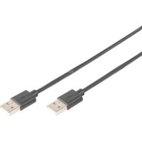 Digitus USB 2.0 Anschlusskabel USB-A (Stecker) > USB-A (Stecker) schwarz, 1 Meter