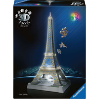 Ravensburger 3D Puzzle Iconics: Eiffelturm - mit Licht 216 Teile