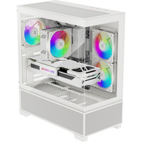 Xilence Xilent Beam XG272 , Tower-Gehäuse weiß, Tempered Glass x 2