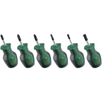 Bosch Kurzschraubendreher Set, 6tlg. grün/schwarz, 6-teilig
