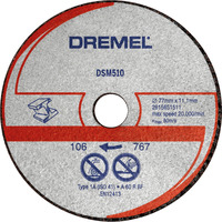 Dremel DSM20 Metall- und Kunststofftrennscheibe (DSM510) 3 Stück, für Kompaktsäge DSM20-3/4