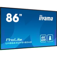 iiyama ProLite LH8664UHS-B2AG, Public Display schwarz (matt), UltraHD/4K, IPS, WiFi, Fernbedienung