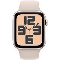 Apple Watch SE (2023), Smartwatch Polarstern, 44 mm, Sportarmband, Aluminium, Cellular