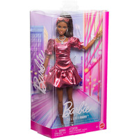 Mattel Barbie Deluxe Style im rosa Metallic Outfit, Spielfigur