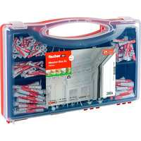 fischer Meister-Box XL Altbau + Schrauben , Dübel hellgrau/rot, 280-teilig