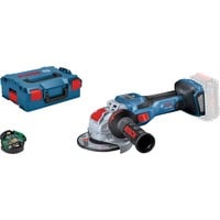 Bosch PRO X-LOCK Akku-Winkelschleifer BITURBO GWX 18V-15 SC Professional solo blau/schwarz, ohne Akku und Ladegerät, in L-BOXX