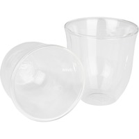 DeLonghi Cappuccino-Gläser (2er-Set), Glas transparent