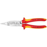 KNIPEX Elektro-Installationszange VDE 13 86 200 schlanke Bauform, geschraubtes Gelenk, VDE-geprüft