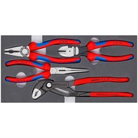 KNIPEX Zangen-Set "Basic" 002001V15, 4-teilig präzise zugeschnittene Schaumstoffeinlage