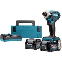 Makita Akku-Schlagschrauber TD001GD201 XGT, 40Volt blau/schwarz, 2x Li-Ion XGT Akku 2,5Ah, in MAKPAC Gr.2