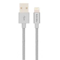 Nevox USB Adapterkabel, USB-A Stecker > Lightning Stecker silber/grau, 1 Meter, gesleevt