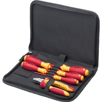 Wiha Werkzeug-Set Elektriker rot/gelb, 7-teilig, mit Tasche