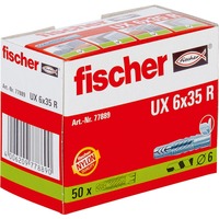 fischer Universaldübel UX 6x35 R hellgrau, 50 Stück