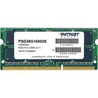 Patriot SO-DIMM 8 GB DDR3-1600 , Arbeitsspeicher PSD38G16002S, Signature Line