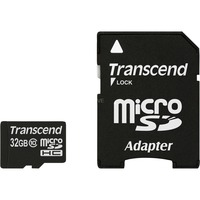 Transcend microSDHC Card 32 GB, Speicherkarte schwarz, Class 10